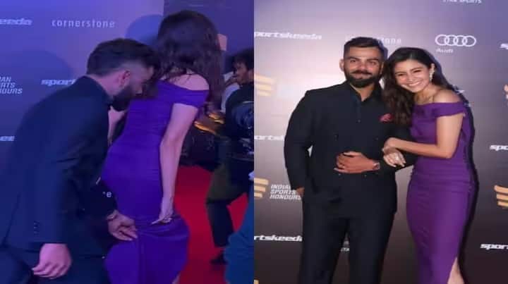 ਅਨੁਸ਼ਕਾ ਸ਼ਰਮਾ ਦੀ ਡਰੈੱਸ ਸੰਭਾਲਦੇ ਪਿੱਛੇ-ਪਿੱਛੇ ਤੁਰਦੇ ਨਜ਼ਰ ਆਏ ਵਿਰਾਟ